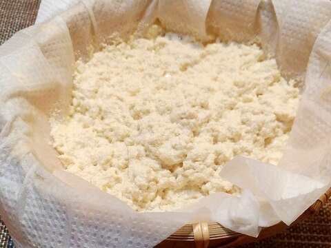 酢と無調整豆乳で手軽にできる♪豆乳カッテージチーズ